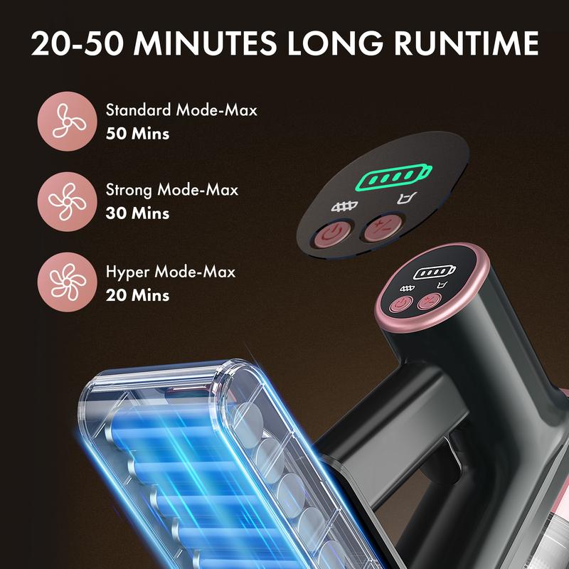 Cordless Vacuum Cleaner – 28KPa Powerful Suction, 50-Min Runtime, 8-in-1 Lightweight Design for Pet Hair & Carpets ERIC SONG